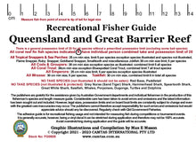 Fish Illustrations & Length Measure Decal/Sticker - Qld and Great Barrier Reef FG050S