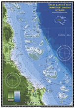 QLD Boating, Fishing, Marine Safety Chart - CAIRNS, PT DOUGLAS, GREAT BARRIER REEF, QUICKSILVER GROUP LOGOS + BONUS / MC725