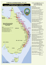 QLD Boating, Fishing, Camtas Marine Safety Chart - HERVEY BAY to NORTH REEF, Bundaberg, Seventy Seventy / MC610