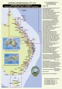 NSW Boating, Fishing, Marine Safety Chart - PORT JACKSON  to PORT OF NEWCASTLE + BONUS / MC410