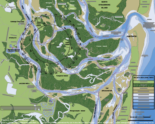 QLD Boating, Fishing, Camtas Marine Safety Chart - TIPPLERS PASSAGE TO REDLAND BAY/ BG515