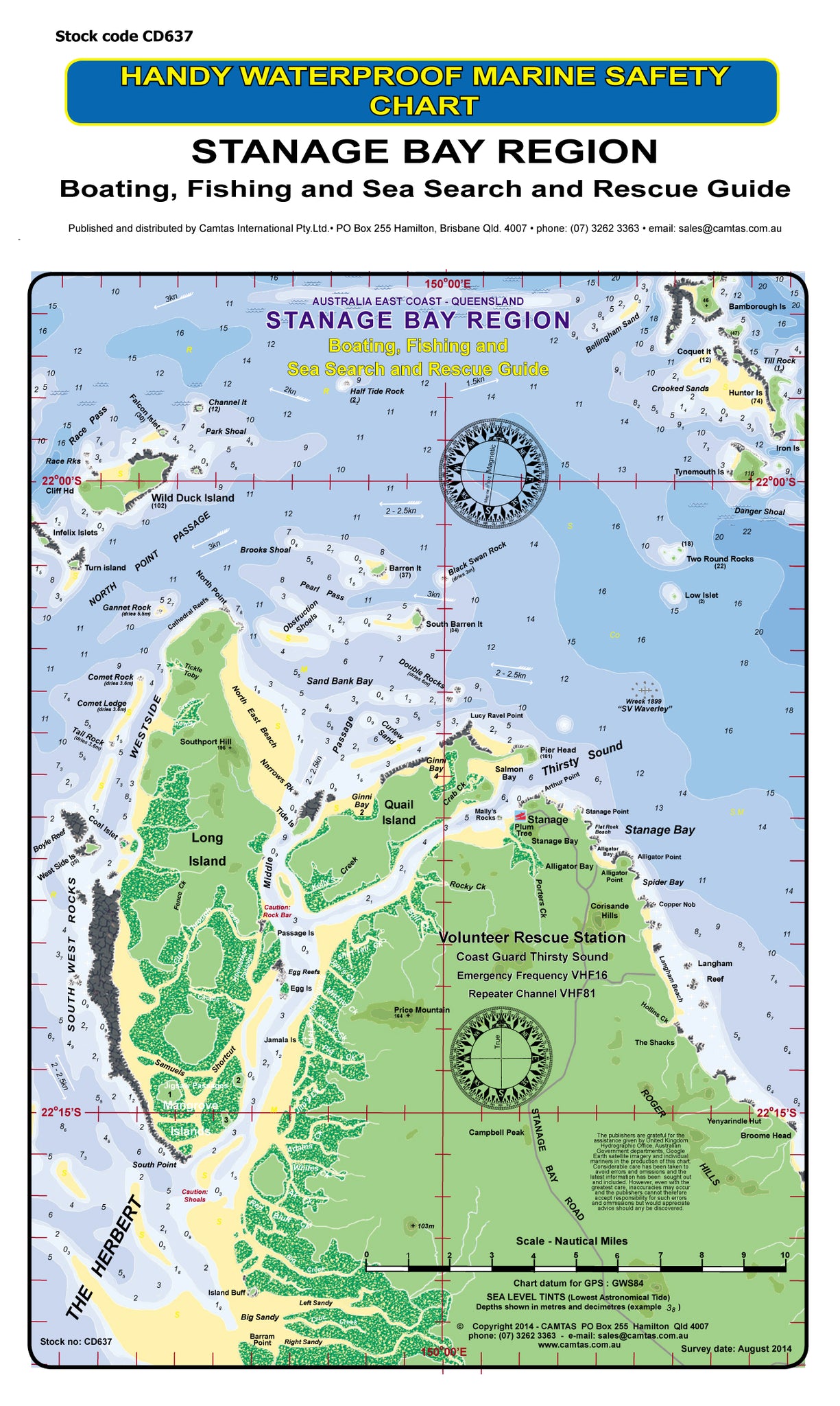Carte Marine De Sécurité QLD - MORETON BAY - Édition Camtas - Navigation Plaisance & Pêche - Neuf