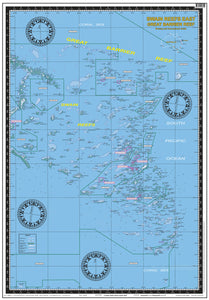 QLD Boating, Fishing, Camtas Marine Safety Chart - SWAIN REEFS EAST / MC624