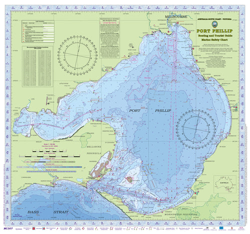 VICTORIA Boating, Fishing, Camtas Marine Safety Chart - PORT PHILLIP / MC307