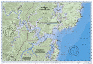 NSW Boating, Fishing, Marine Safety Chart - BROKEN BAY & HAWKESBURY RIVER + BONUS / MC420