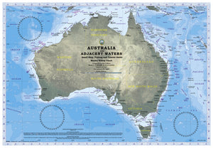 AUS Small Ship, Fishing, Tourist Marine Safety Chart - AUSTRALIA & ADJOINING WATERS + BONUS / MC800