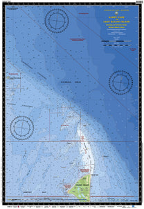 QLD Boating, Fishing, Camtas Marine Safety Chart - SANDY CAPE to LADY ELLIOT ISLAND / MC614