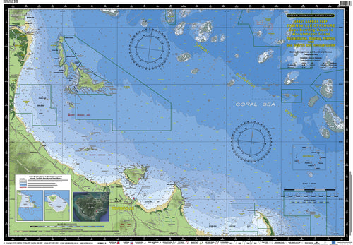 QLD Boating, Fishing, Marine Safety Chart - CAPE BOWLING GREEN to HINCHINBROOK IS, GREAT BARRIER REEF REGION, Townsville Offshore + BONUS / MC684